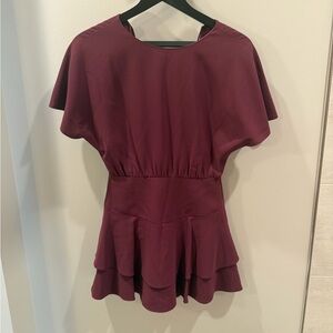Alice + Olivia Mini V-Back Dress in Boysenberry NWT